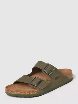 Шлепанцы с застежками модель "Аризона" Birkenstock, оливково-зеленый
