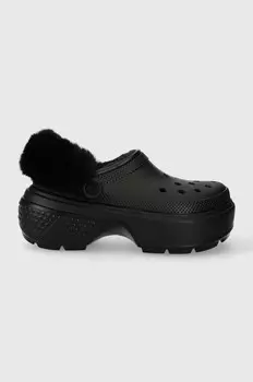 Шлепанцы сабо с подкладкой Stomp Crocs, черный