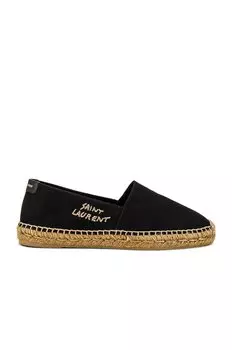 Шлепанцы Saint Laurent Espadrille, черный