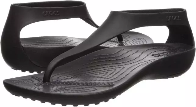 Шлепанцы Serena Flip Crocs, цвет Black/Black