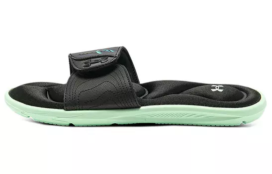 Шлепанцы серии Ignite женские, черные/зеленые Under Armour