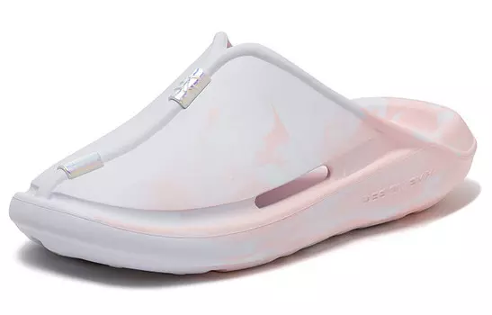 Шлепанцы Shaolin Collection женские белые/пудровые Xtep