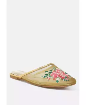 Шлепанцы Shara с цветочной вышивкой на сетке London Rag, фиолетовый