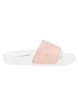 Шлепанцы Sibilla из перфорированной кожи Mario Valentino, розовый