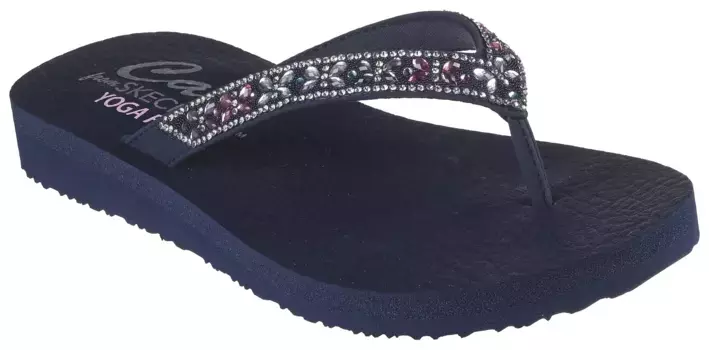 Шлепанцы Skechers "MEDITION-BUTTERFLY GARDEN", летние туфли, тапочки, туфли для бассейна со сверкающими стразами, розовый