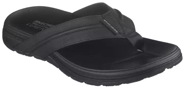 Шлепанцы Skechers "PATINO-MARLEE", летняя обувь, тапочки, горки для бассейна, обувь для купания, с мягким носком, черный