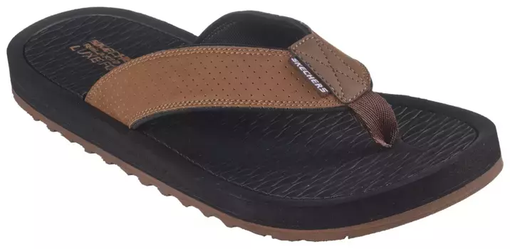 Шлепанцы Skechers "TANTRIC-COPANO", летняя обувь, тапочки, горки для бассейна, обувь для купания, с пеной Luxe Foam, коричневый