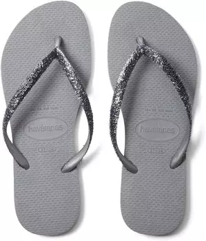 Шлепанцы Slim Glitter II Flip Flop Sandal Havaianas, цвет Steel Grey
