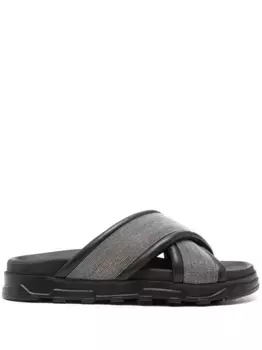 Шлепанцы со стразами Fabiana Filippi, черный