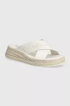 Шлепанцы Sporty Wedge Rope Sandal Mr Calvin Klein Jeans, белый