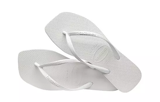 Шлепанцы Square Header Series женские белые Havaianas
