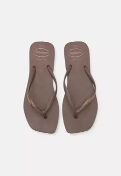 Шлепанцы SQUARE LOGO POP Havaianas, цвет dark brown