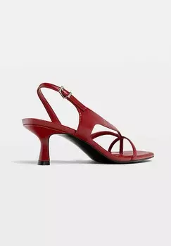 Шлепанцы STRAPPY HEELED Stradivarius, красный