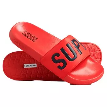 Шлепанцы Superdry Code Core Vegan Pool, красный