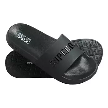 Шлепанцы Superdry Code Logo Vegan Pool, черный