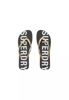 Шлепанцы Superdry., цвет Schwarz Gold