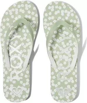 Шлепанцы Tahiti VII Roxy, цвет Green/White