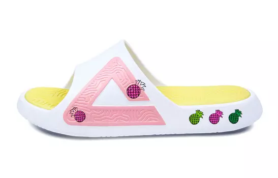 Шлепанцы Tai Ji1.0 женские, большие, белые/румяна, пудровые Peak