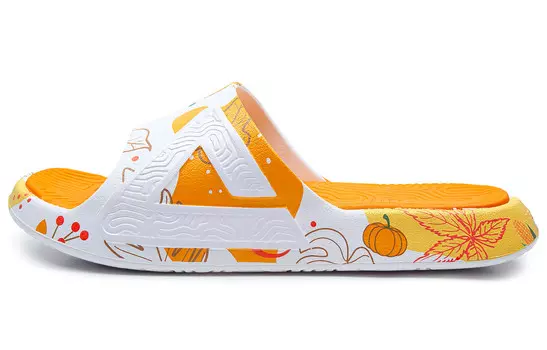 Шлепанцы Tai Ji1.0 женские большие белые/оранжево-желтые Peak