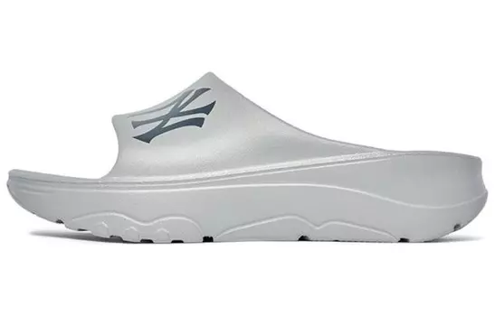 Шлепанцы-тапочки унисекс серые Mlb