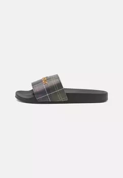 Шлепанцы TARTAN SLIDER BEACH Barbour, цвет black