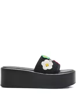 Шлепанцы The Daisy Crochet Platform MARC JACOBS, черный