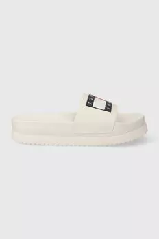 Шлепанцы TJW ELEVATED FLATFORM SLIDE Tommy Jeans, бежевый