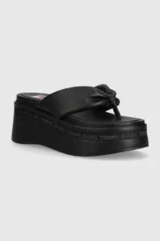 Шлепанцы TJW WEDGE SANDAL Tommy Jeans, черный