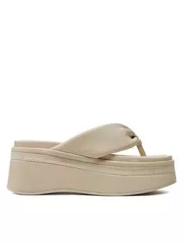 Шлепанцы Tommy Jeans Chancletas Tjw Wedge Sandal, бежевый