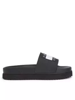 Шлепанцы Tommy Jeans Tjw Elevated Flatform Slide, черный
