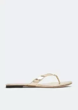 Шлепанцы Tory Burch Simple Logo, золотой