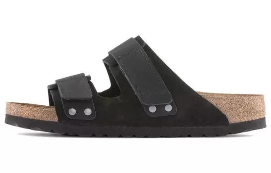 Шлепанцы Uji Nubuck Suede Black Birkenstock