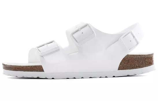 Шлепанцы унисекс белые Birkenstock