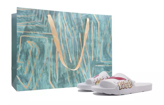 Шлепанцы унисекс белые/красные Lining