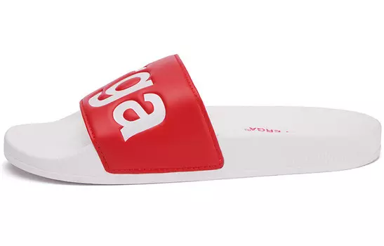 Шлепанцы унисекс белые/красные Superga