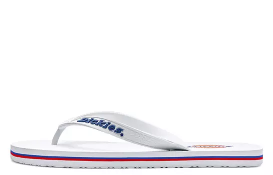 Шлепанцы унисекс белые/синие Dickies