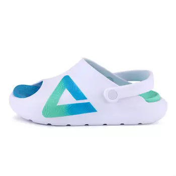 Шлепанцы унисекс белые/зеленые/голубые Peak