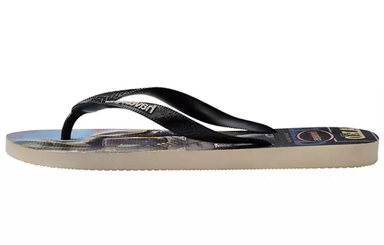 Шлепанцы унисекс бежевый/синий Havaianas