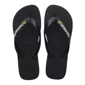 Шлепанцы унисекс Brazil Logo Havaianas, чёрный