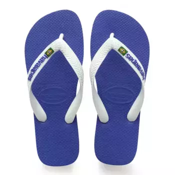 Шлепанцы унисекс Brazil Logo Havaianas, синий/белый
