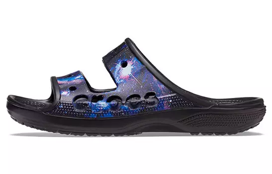 Шлепанцы унисекс черный/цветной Crocs