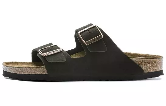 Сандалии Birkenstock Arizona Soft Footbed Suede Leather, темно-коричневый