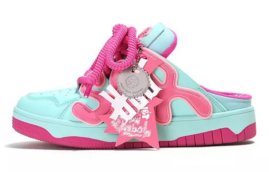 Шлепанцы унисекс синие/розовые Adcdavinci