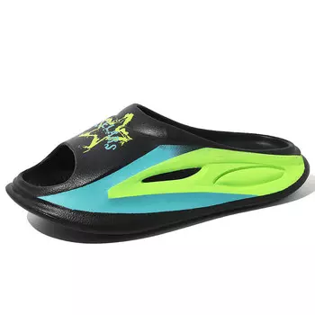 Шлепанцы унисекс Tcellars, черный/зеленый