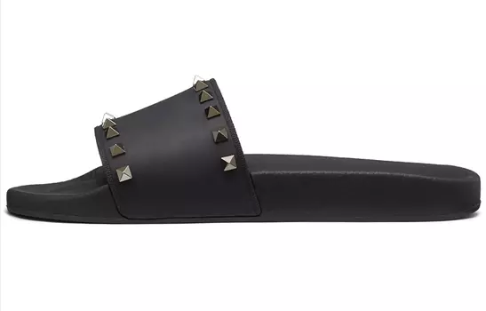 Мужские шлепанцы Valentino Rockstud, черный