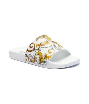Шлепанцы Versace Jeans Couture с принтом, белый