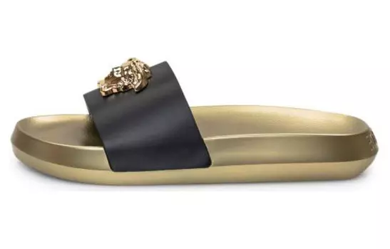 Шлепанцы Versace La Medusa, черный / золотой