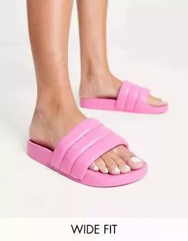Шлепанцы Wide Fit из коллекции Truffle Collection ярко-розового цвета