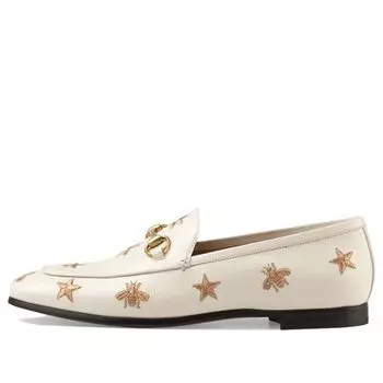Шлепанцы (WMNS) Gucci Jordaan Embroidered Leather White