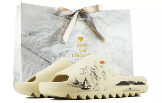 Шлепанцы Yeezy Slide унисекс, черный/красный Adidas Originals